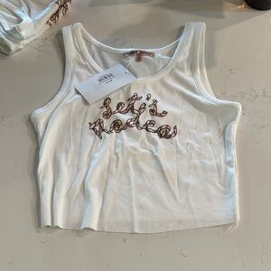 Bailey Rose White Ribbed Tank Top